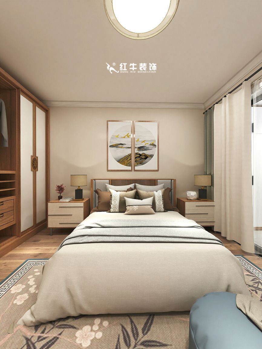 蔣琛_九條巷106㎡現(xiàn)代風(fēng)“養(yǎng)老房”裝修，給設(shè)計(jì)做減法！07主臥+logo