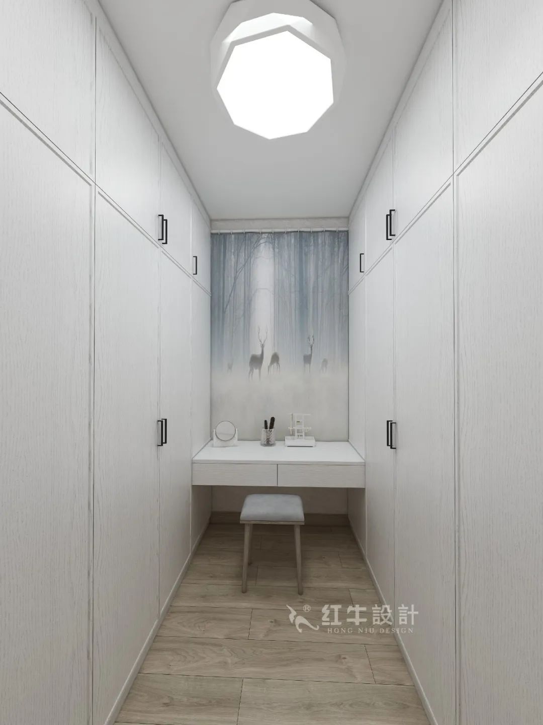 劉萍萍_花崗鴻福城132㎡現(xiàn)代簡約風格_兩套小戶型打通變大宅，中西雙廚房+衣帽間打造品質(zhì)生活！13衣帽間