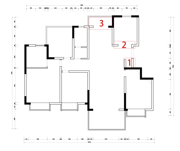 劉崇穎_紅牛設(shè)計(jì)--電建洺悅府120㎡輕奢風(fēng)格03戶型分析