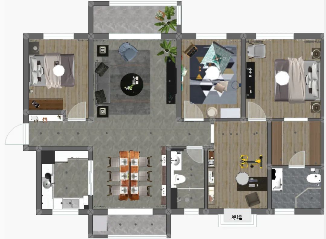 142㎡--保利國際社區(qū)戶型解析02調整建議_平面布置圖