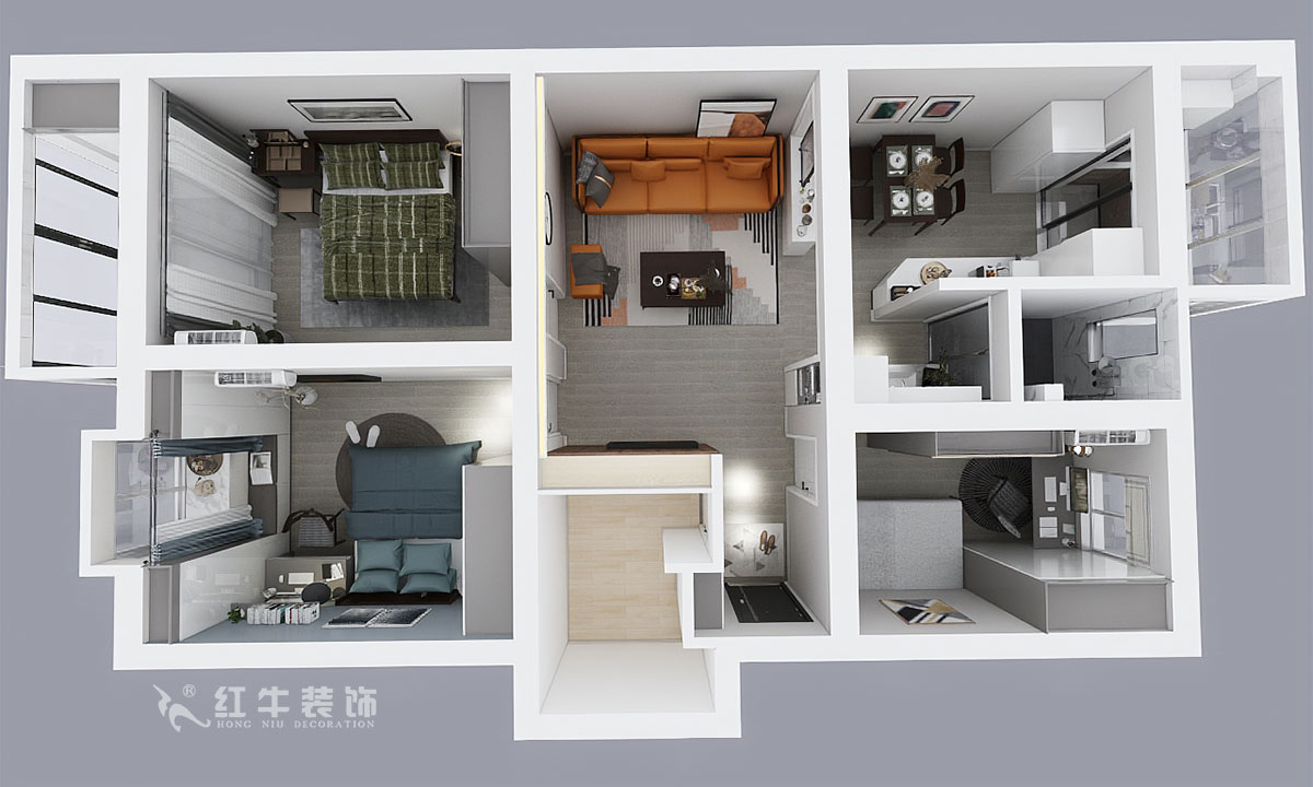 蔡成昊_龍江寶地園9-204-98㎡-現(xiàn)代簡(jiǎn)約風(fēng)格_3室2廳1衛(wèi)（老房裝修）_成品家￥137535_全包13