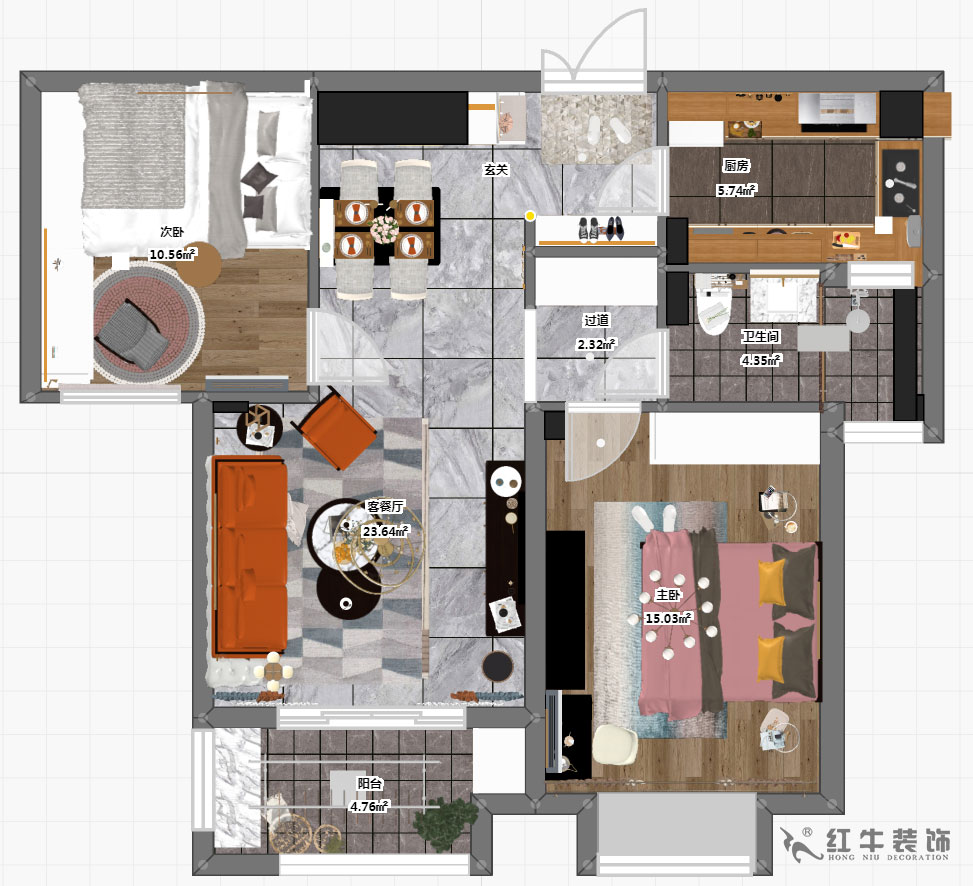 劉萍萍_旭日愛(ài)上城5區(qū)3-2405-90㎡-輕奢風(fēng)格_2室2廳1衛(wèi)（老房裝修）_定制家￥124010_全包12