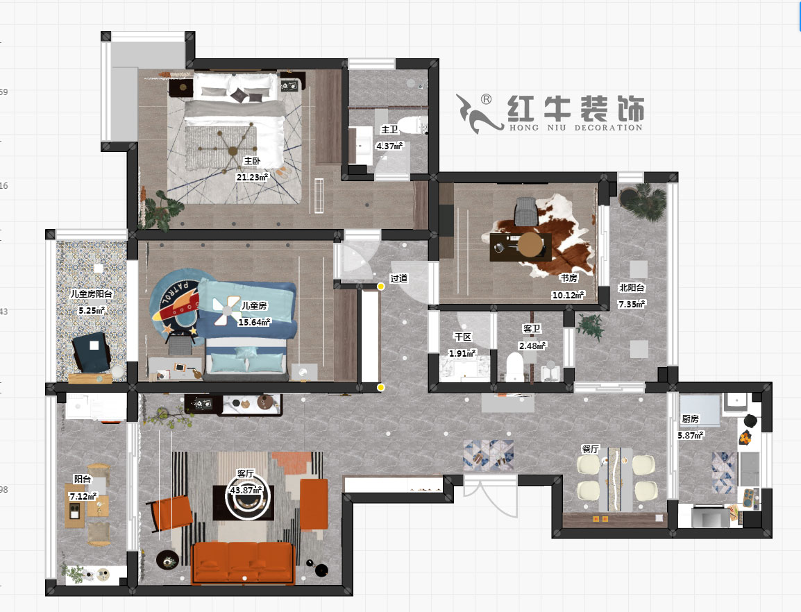 熊浩宇_濱江奧城靜思苑2-2-1202-150㎡-現(xiàn)代簡(jiǎn)約風(fēng)格_3室2廳2衛(wèi)（老房翻新）_定制家￥200000_全包22萬(wàn)00_03彩平圖