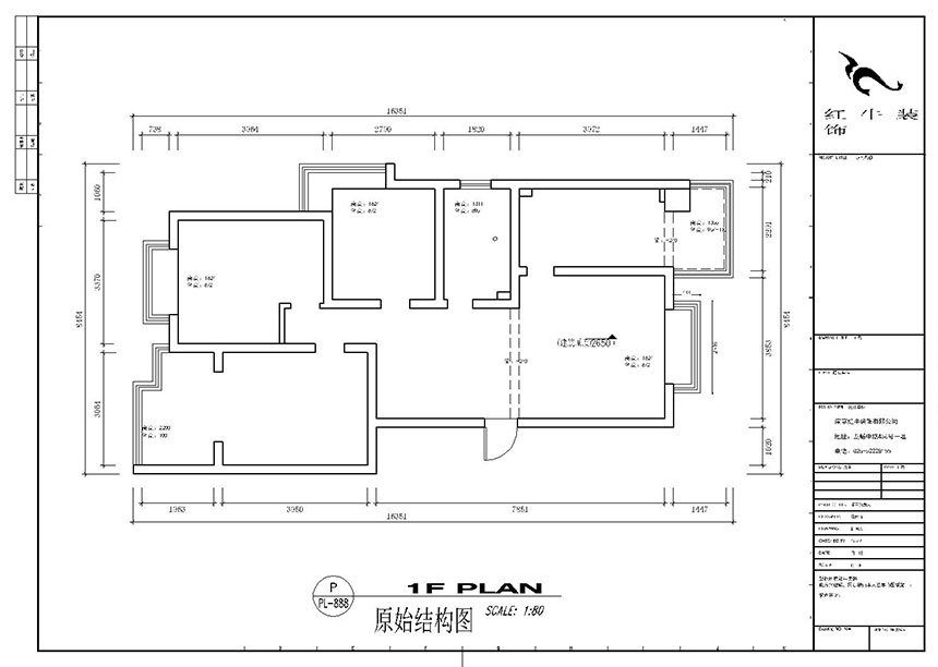 顧娟_東城水岸2-106-115㎡-現(xiàn)代風格_3室2廳1衛(wèi)（舊房裝修）_定制家￥154340_全包17萬00_01原始結(jié)構(gòu)圖