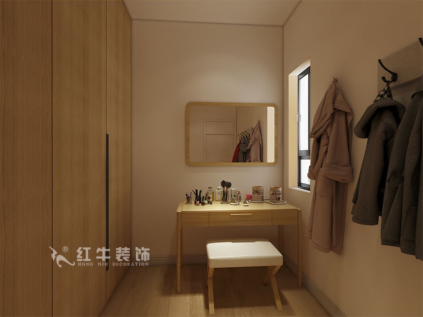 魏利利_津橋華府82㎡現(xiàn)代簡約｜顛覆傳統(tǒng)客廳，即是休閑書吧又是影院11衣帽間
