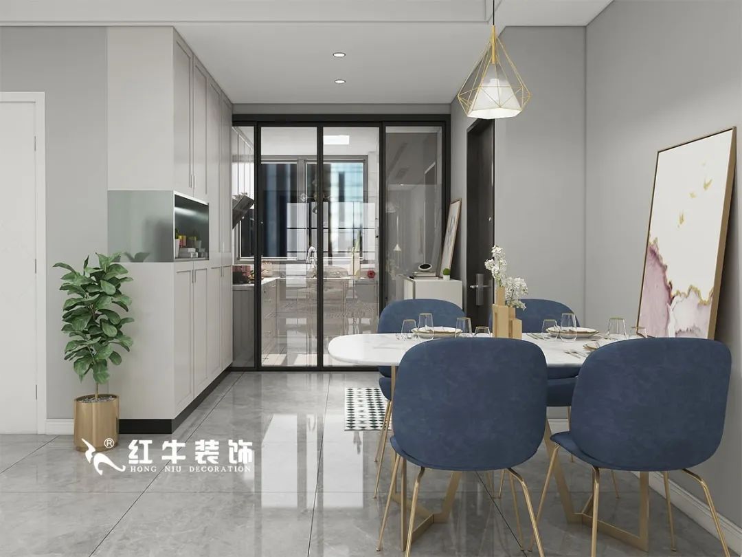 劉萍萍_仙龍灣山莊90㎡輕奢風(fēng)格｜加入一點(diǎn)金屬線條，這個(gè)家高級(jí)又溫柔！05