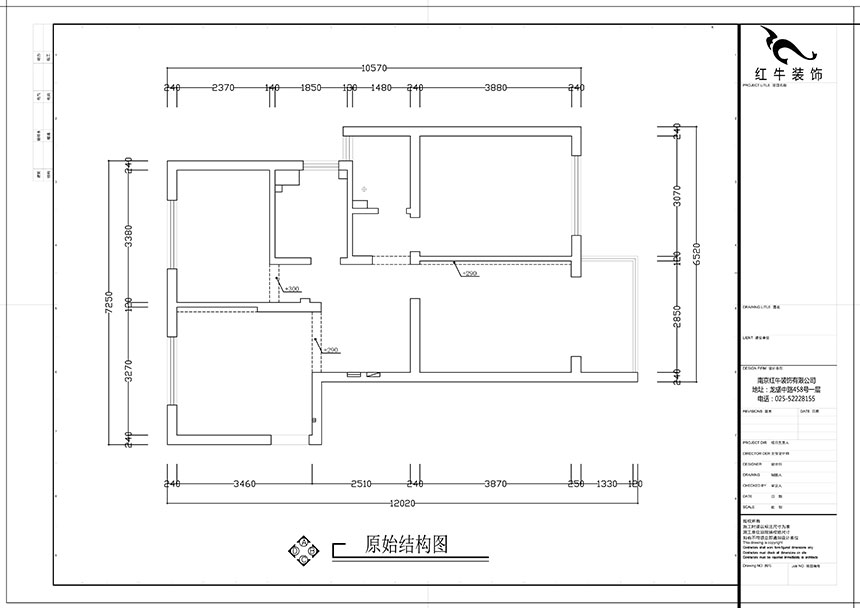 張智猿｜盛和家園南區(qū)6-1-1301-80㎡-現(xiàn)代簡(jiǎn)約風(fēng)格｜3室2廳1衛(wèi)｜老房裝修｜定制家￥106397｜全包11萬(wàn)｜00_01原始結(jié)構(gòu)圖