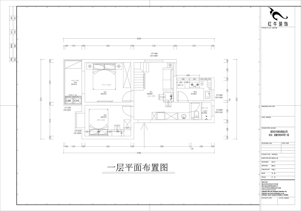 孟憲濤｜堯順佳園2期60-606-72㎡-簡(jiǎn)約風(fēng)格｜3室1廳1衛(wèi)｜新房裝修｜定制家｜全包11萬｜00_02一層平面布置圖