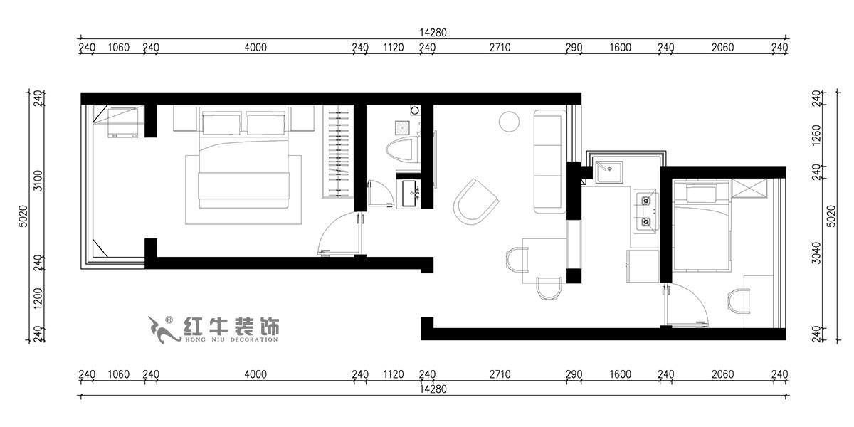 朱明琪｜富貴里3-乙單元-601-55㎡-現(xiàn)代簡約風格｜2室2廳1衛(wèi)｜老房裝修｜定制家｜全包14