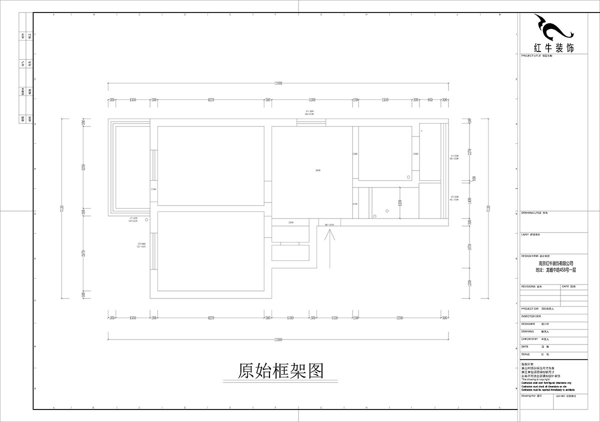 孟憲濤｜寧夏路18號(hào)3-204-70㎡-現(xiàn)代風(fēng)格｜2室2廳1衛(wèi)｜老房裝修｜定制家｜全包12萬｜00_01原始框架圖
