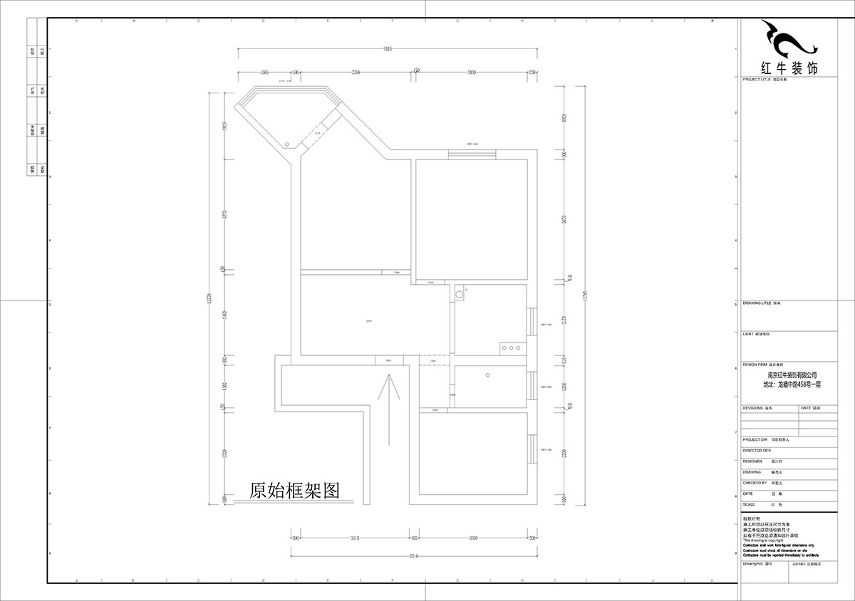 孟憲濤｜北門(mén)橋10號(hào)1508室-85㎡-現(xiàn)代簡(jiǎn)約風(fēng)格｜2室2廳1衛(wèi)｜老房裝修｜定制家｜全包12萬(wàn)｜00_01原始框架圖